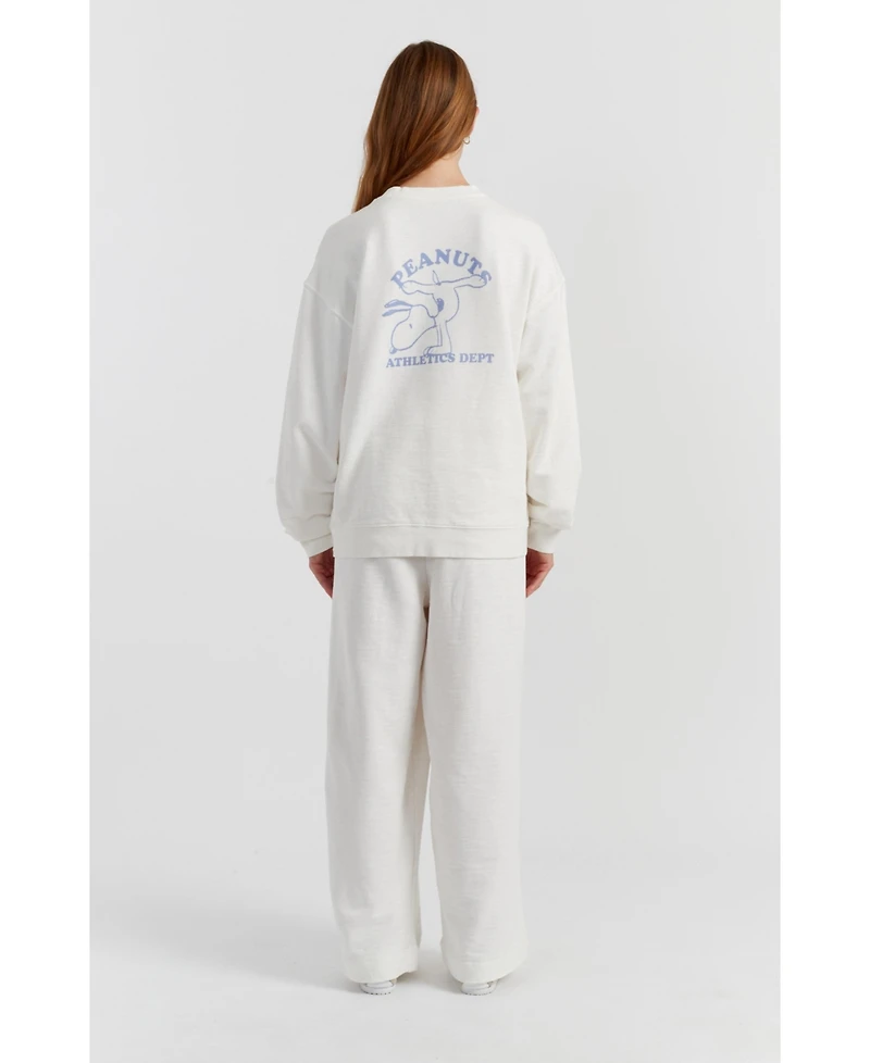 Chinti & Parker Women's Peanuts Athletics Graphic Cotton Sweatshirt