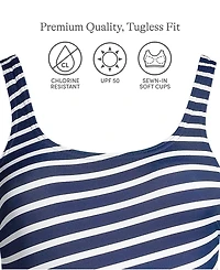 Lands' End Women's Ddd-Cup Chlorine Resistant Soft Cup Tugless Sporty One Piece Swimsuit