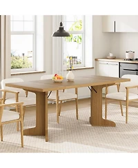 gaomon Kitchen Large Dining Table for 6 Farmhouse Kitchen Table for Dining Room, Home Office, Living Room
