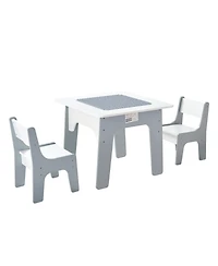 Hongge Kids Activity Play Table with Storage and Reversible Desktop