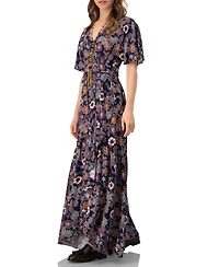 Ivonne Women's V-Neck Wrap Maxi Dress