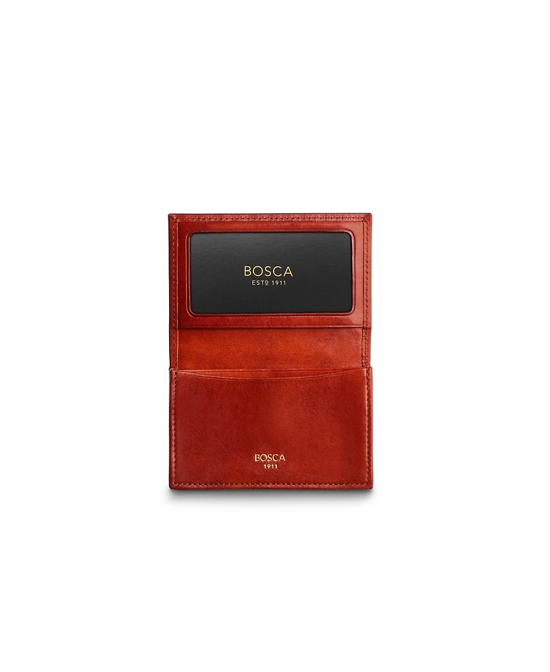 Bosca Old Leather Full Gusset 2 Pocket Card Case With Id