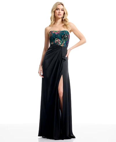 Dress the Population Women's Monette Strapless Gown