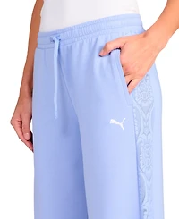 Puma Women's Lace Detail Wide Leg Mid Rise Pants