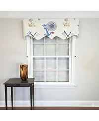 Rlf Home Ralph Lauren Navigator Regal 100% Cotton Rod Pocket Lined Window Valance 50" x 17" Off White