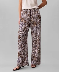Calvin Klein Women's Textured Print Pull-On Pants