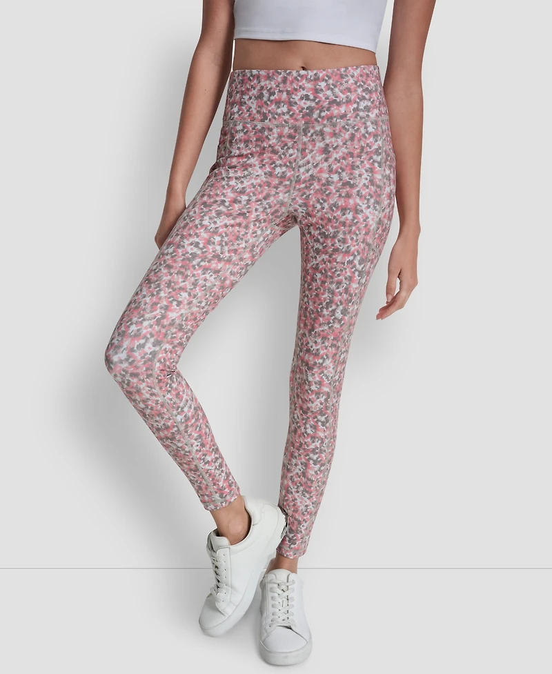 Dkny Women's Printed High-Wasit Fitness Tights Pants