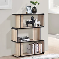 Kings Brand Furniture Nathan Wooden Display Book Shelf Bookcase – Shelving Rack Unit Organizer