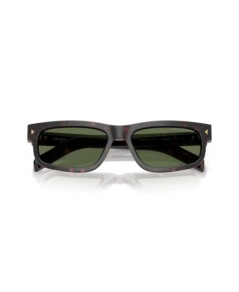 Prada Men's Rectangle Polarized Sunglasses, Pr B11S