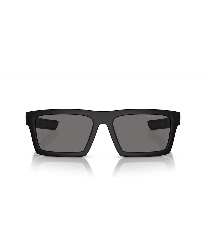 Prada Linea Rossa Men's Rectangle Polarized Sunglasses, Ps 02ZSU