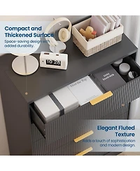 gaomon 5 Drawers Dresser for Bedroom, Fluted Dresser Chest of Drawers with Handle