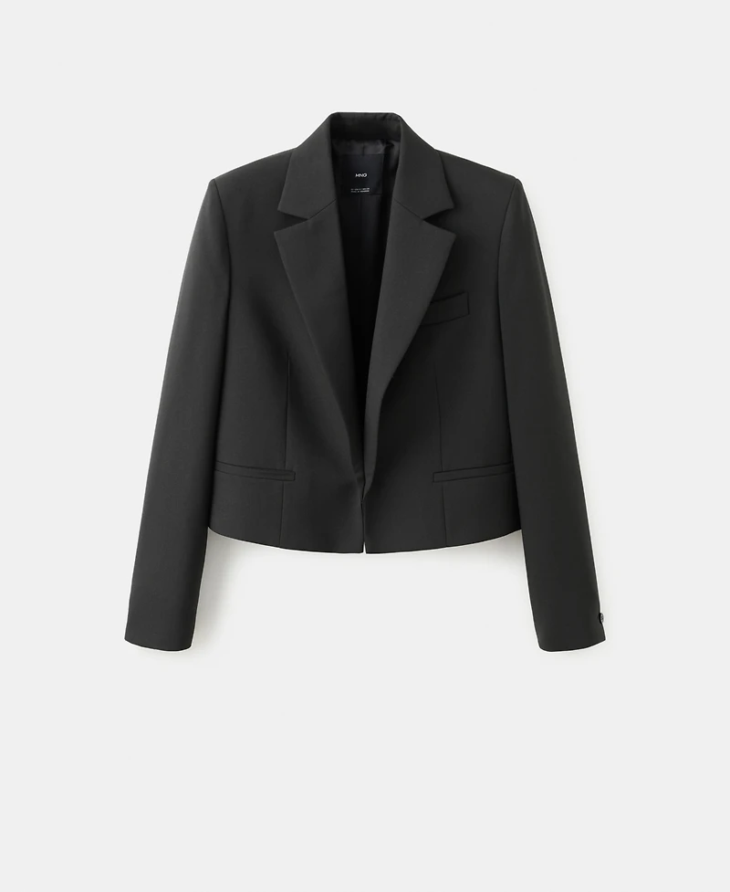 Mango Women's Crop Suit Blazer