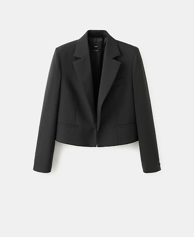 Mango Women's Crop Suit Blazer