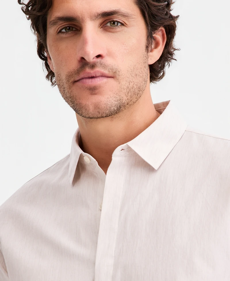 Aflani Men's Luke Cotton Long-Sleeve Button Shirt, Macy's Exclusive