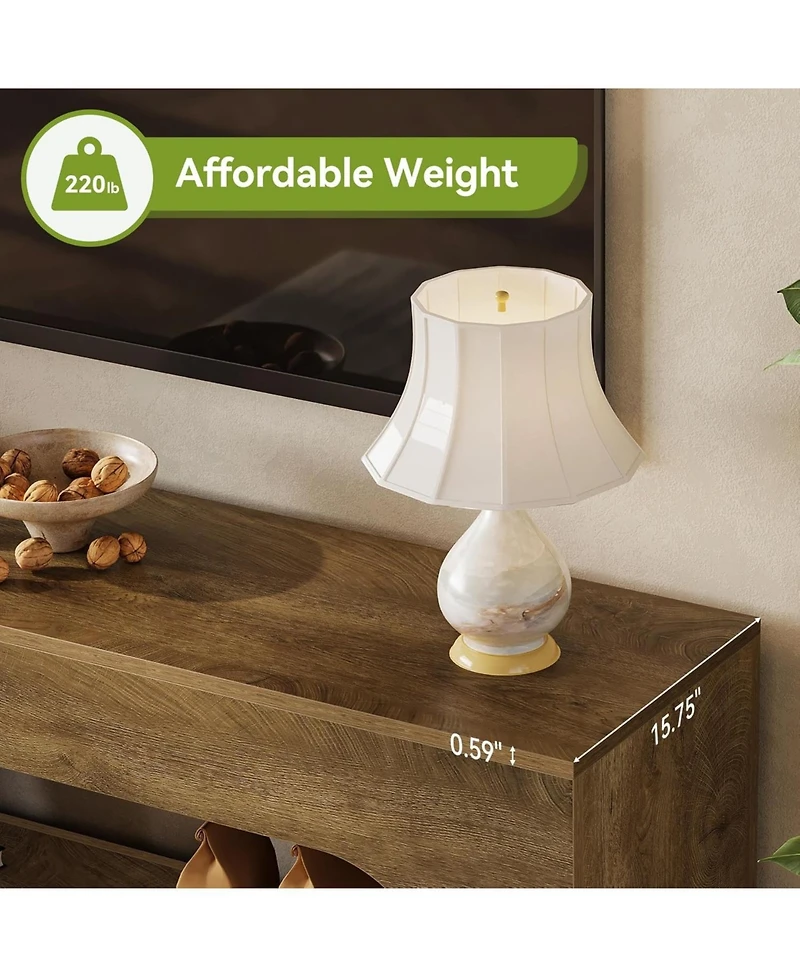 Tribesigns 63" Tv Stand for Tvs up to 65 Inches, Entertainment Center with Large Open Storage, Rustic Natural TV Console