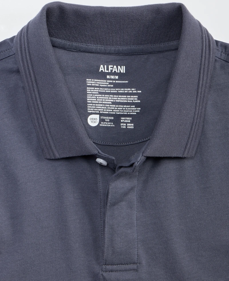 Alfani Men's Regular-Fit Mercerized Polo Shirt, Created for Macy's