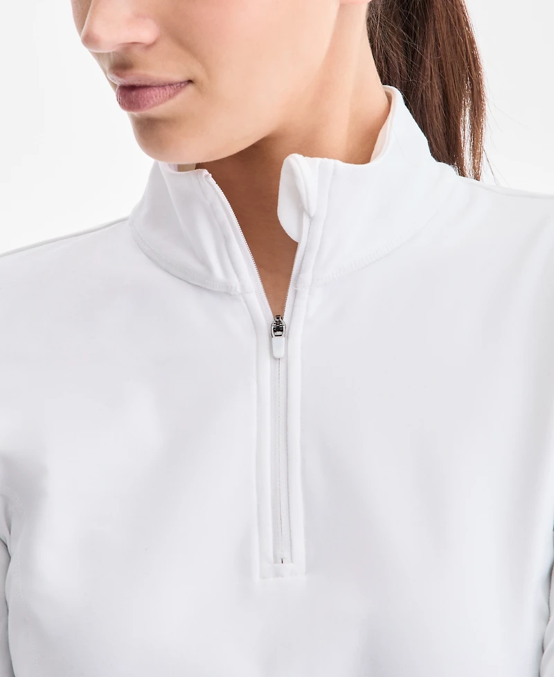 Id Ideology Women's Studio Quarter-Zip Pullover Top, Macy's Exclusive
