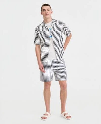 Sun Stone Mens Striped Camp Shirt T Shirt Shorts Macys Exclusive