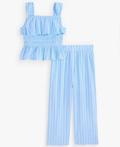 Epic Threads Girls' 5-20 Striped Peplum Top & Pants, 2-Piece Set, Macy's Exclusive