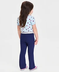 Epic Threads Baby and Toddler Girls Glitter-Waist Ribbed Flare Pants, Macy's Exclusive