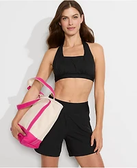 Lands' End Women's Curvy Fit 5" Quick Dry Board Shorts Swim with Panty