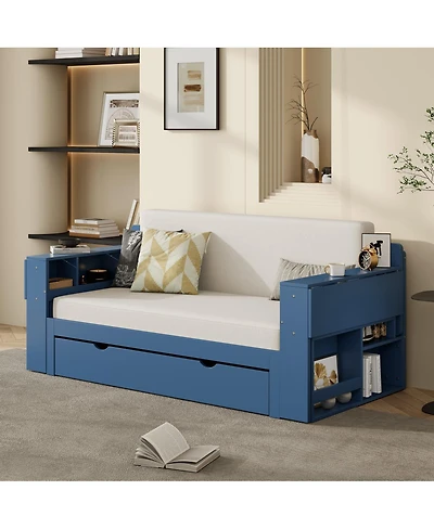 Streamdale Furniture Full Daybed with Removable Desk & Storage Drawers