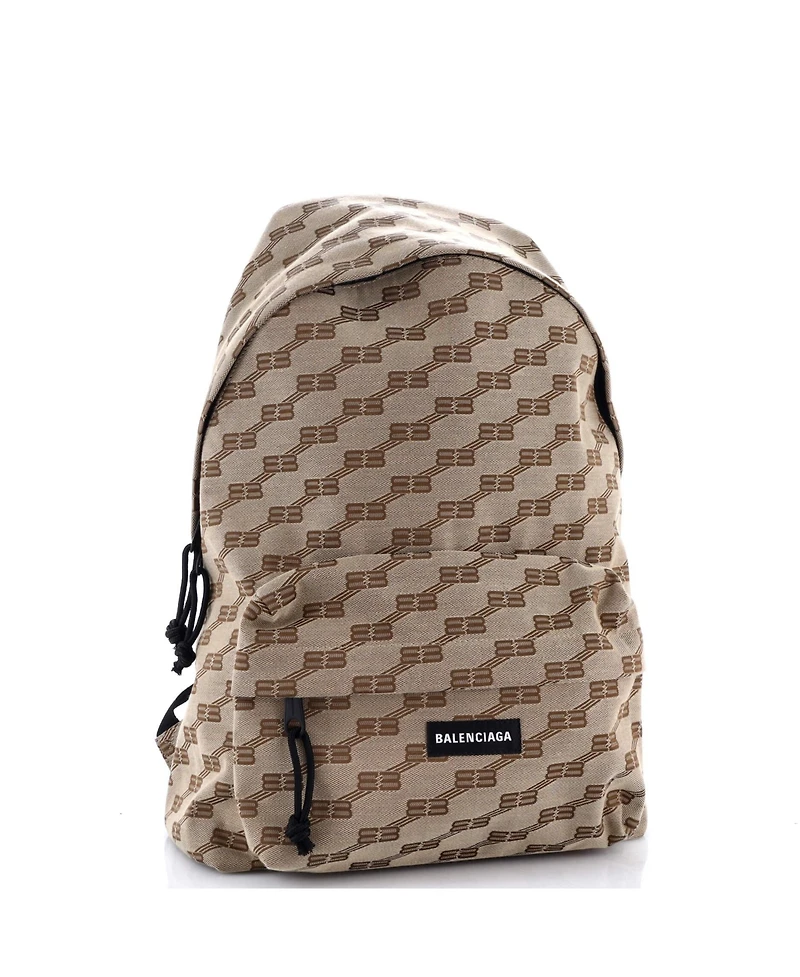Pre-Owned Balenciaga Signature Backpack Bb Logo Canvas