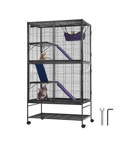 Zeus & Ruta 4-Tier Rolling Metal Small Animal Cage