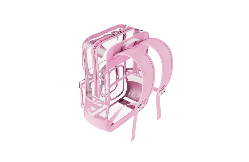 Contixo Clear Backpack for Kids & Adults, Stadium & School Approved, Waterproof Pvc Bookbag, 16.9"H x 13.7"L x 6.6"W