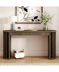Streamdale Furniture 59" Oak Veneer Console Table