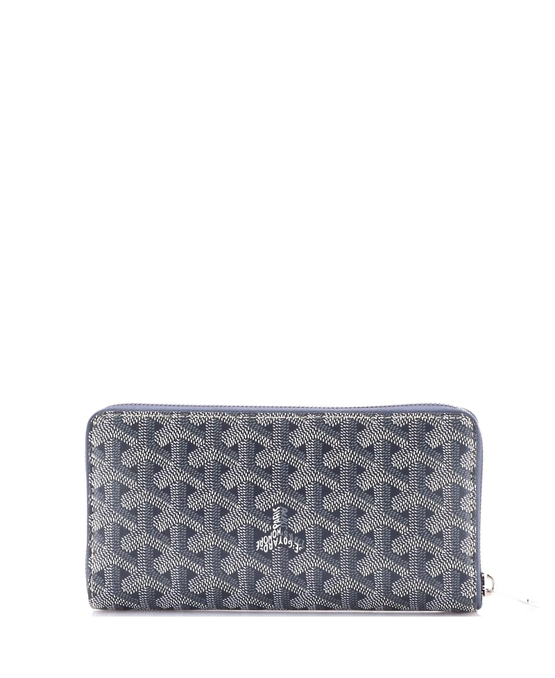 Pre-Owned Goyard Matignon Zip Wallet Coated Canvas with Leather