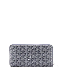 Pre-Owned Goyard Matignon Zip Wallet Coated Canvas with Leather