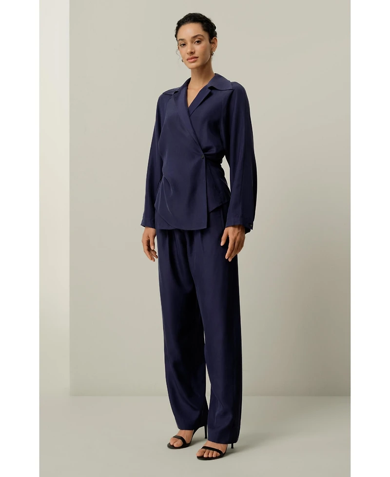 Lilysilk Women's Multipositional Silk Habotai Shirt
