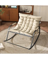 Streamdale Furniture Rocking Chair with Storage, Cushions, Armrests - Indoor/Outdoor (Off White
