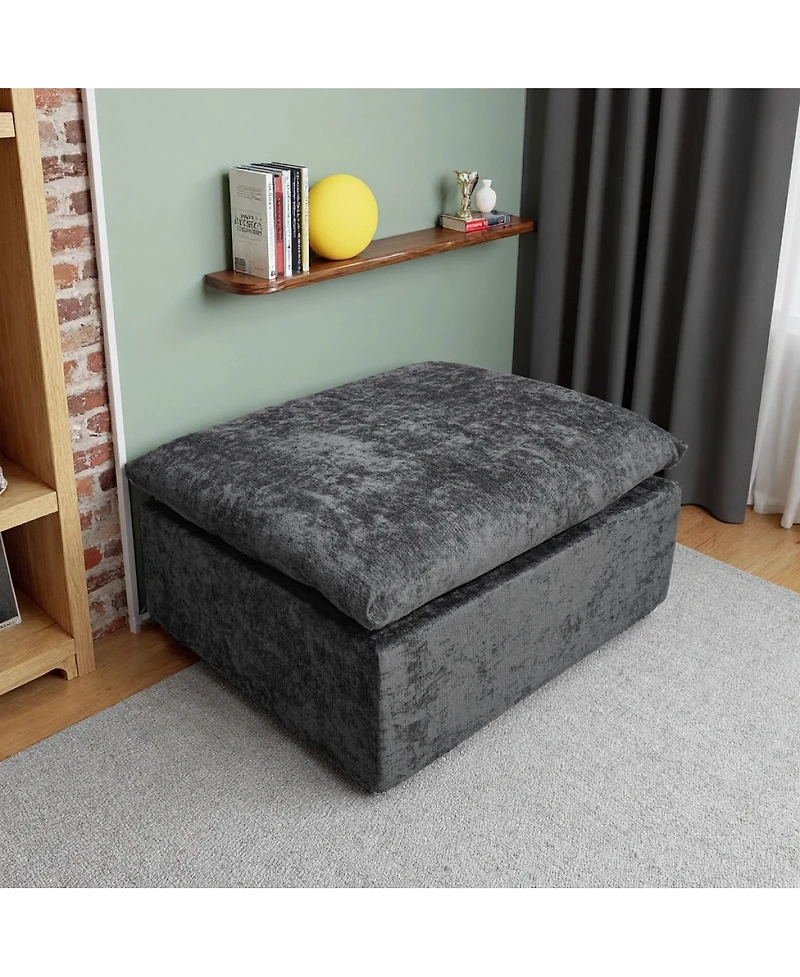 Streamdale Minimalist No-Assembly Plush Corduroy Sectional Sofa with Chaise