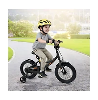 Hongge Kids Training Bike with Adjustable Seat Dual Brake System and Rubber Tires