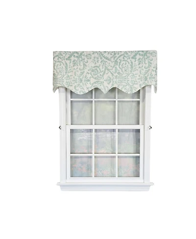 Rlf Home Flucky Regal 100% Cotton Rod Pocket Lined Window Valance 50" x 17"