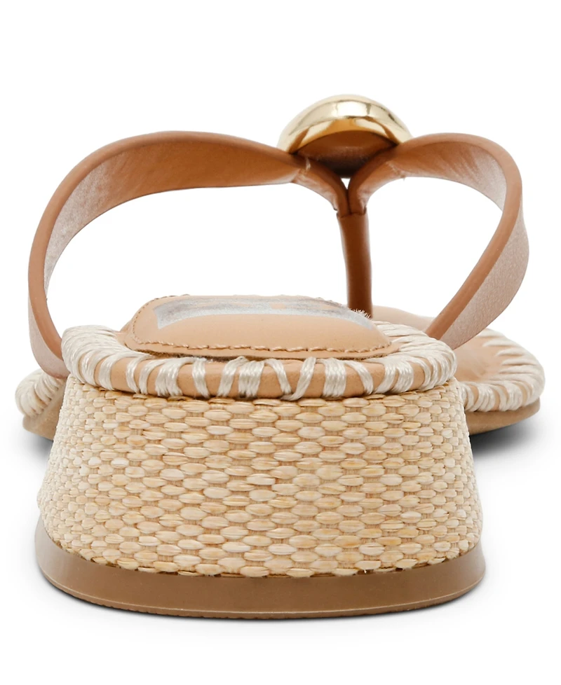 Dv Dolce Vita Women's Nuala Whipstitch Embellished Thong Slip-On Dress Sandals