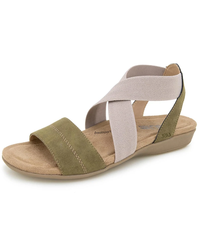 Jbu Women's Meg Casual Flat Sandals