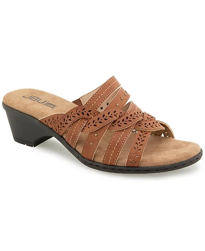 Jbu Women's Juna Casual Slip-On Wedge Sandals