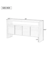 Streamdale Furniture Modern Wood Sideboard