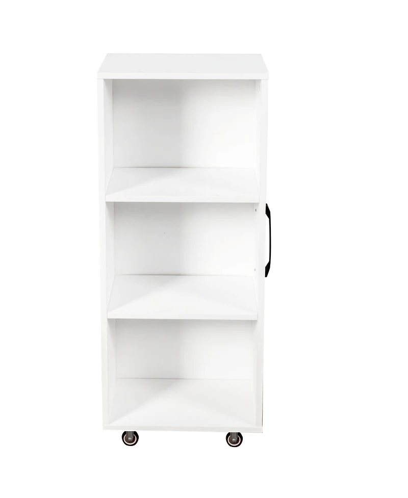 Streamdale Furniture Streamdale Bookcase with Three Pulled Out Doors, 3 Tier Floor Standing, Slide Out Storage Cabinet