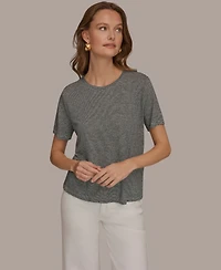 Donna Karan Weekend Women's Striped Short-Sleeve T-Shirt