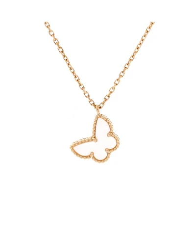 Pre-Owned Van Cleef & Arpels Sweet Alhambra Butterfly Pendant Necklace