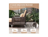 Slickblue 2-Piece Patio Rattan Daybed Set with Loveseat and Ottoman