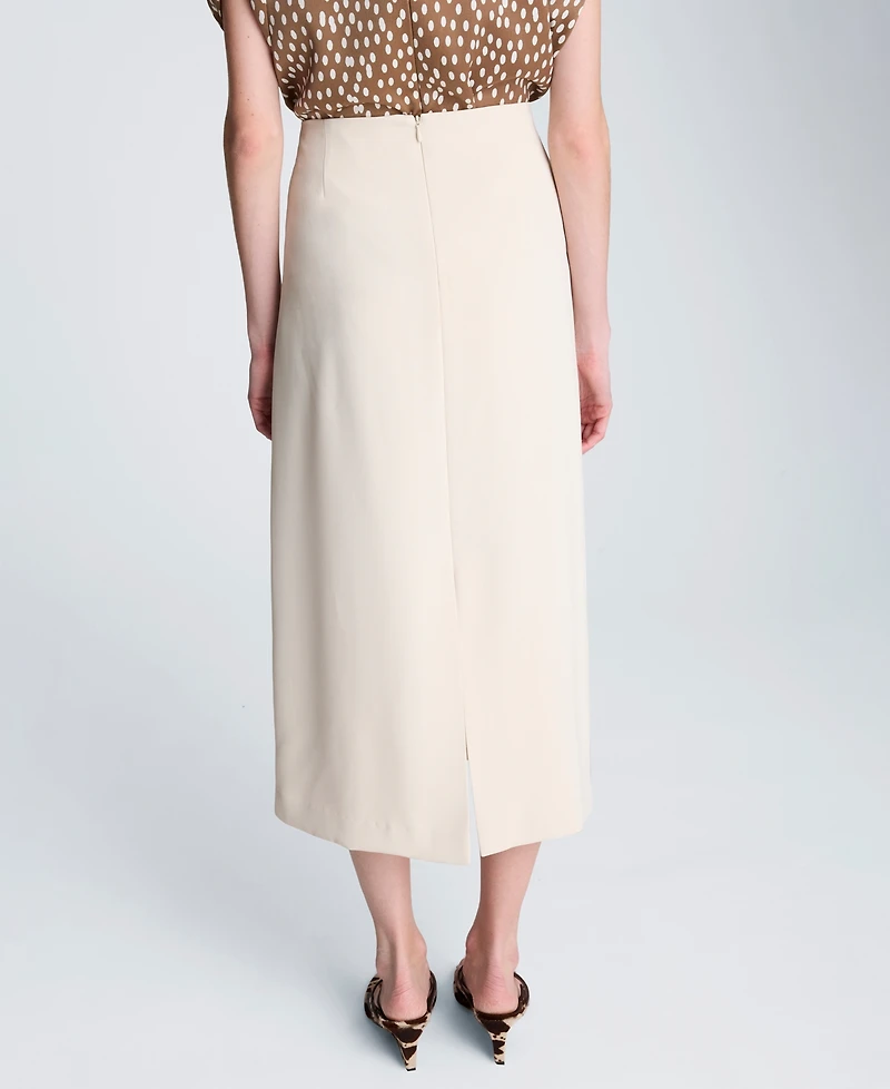 Kenneth Cole Women's Faux Wrap Midi Skirt