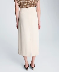 Kenneth Cole Women's Faux Wrap Midi Skirt