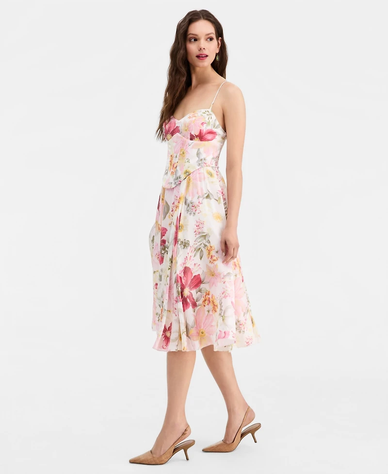 Seni & Cade Women's Floral Print Corset Fit Flare Dress