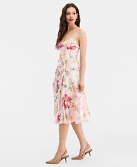 Seni & Cade Women's Floral Print Corset Fit Flare Dress