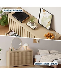 Gaomon Fluted Dresser for Bedroom with 6 Drawers, 54" Wide Modern Chest of Drawers